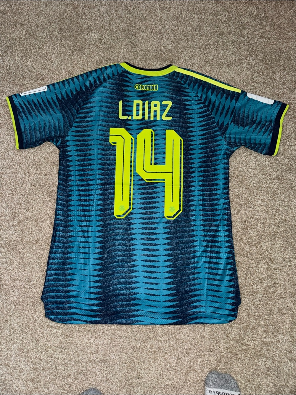Adidas Colombia 2026 Luis Diaz #14 Men’s Away Soccer Player Version Jersey 🆕